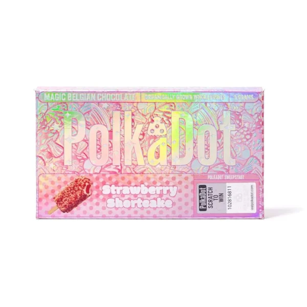 Polkadot Strawberry Shortcake Chocolate Bar